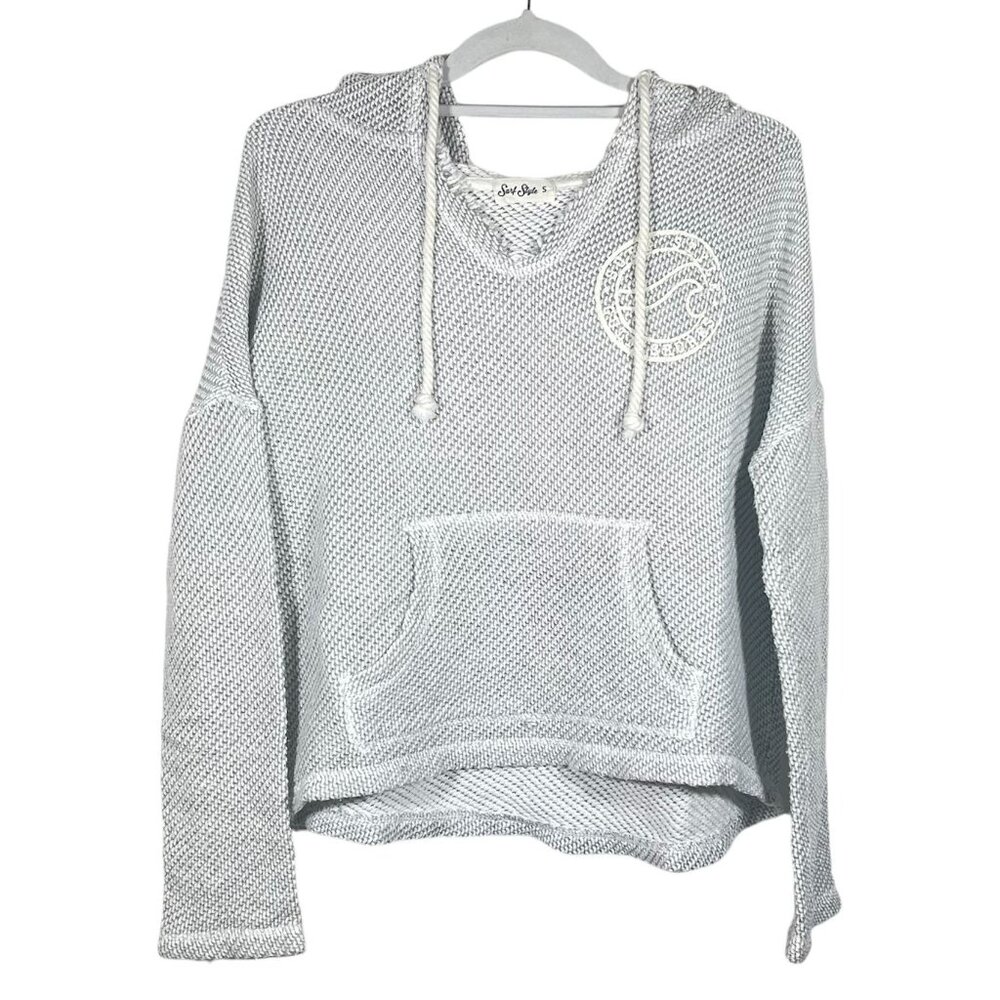 Surf Style Gulf Shore Grey Knit Hoodie - Women's Size S - Style B1702SSRM